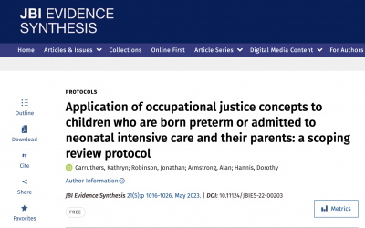 Application of occupational justice concepts to children who are born preterm or admitted to neonatal intensive care and their parents: a scoping review protocol